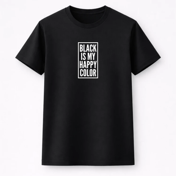 black is my happy color koszulka przod.png